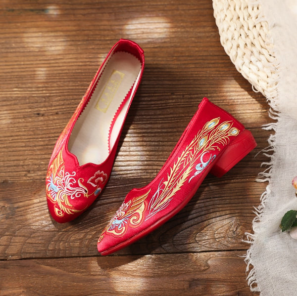 Chinese Wedding Silk Embroidered Shoes - Chinese Wedding