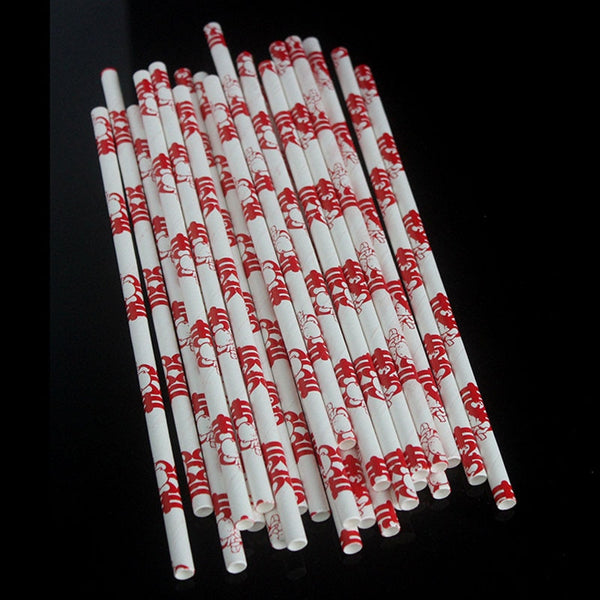 5000PCS Red Double Happiness Pattern Paper Straws for Chinese Wedding - Chinese Wedding
