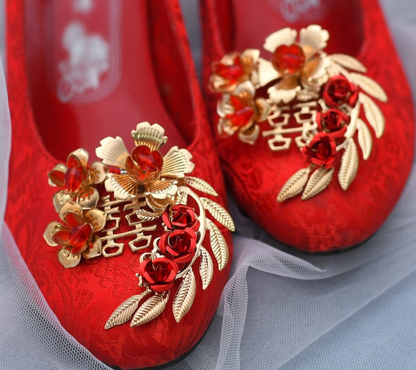 Bride High Heels Shoe Clips for Chinese Wedding