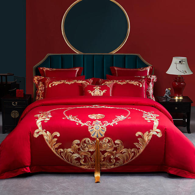Luxury 100%  Princess Wedding Duvet Cover Bed Sheet Pillowcase Set