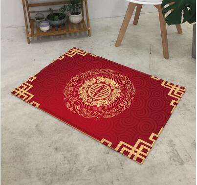 Double Happiness Red Rug Mat Carpet for Traditional Chinese Wedding - Chinese Wedding