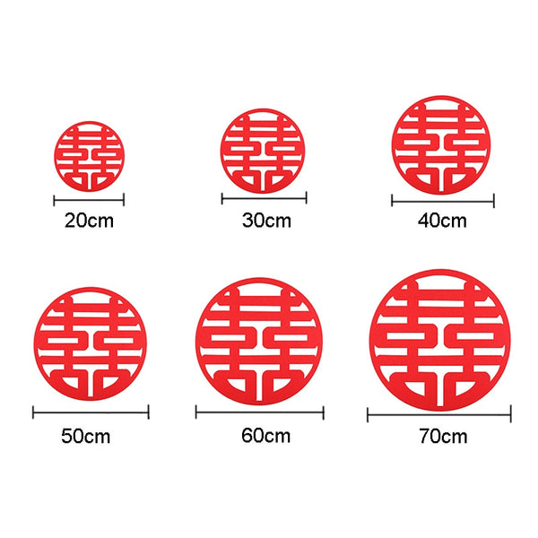 Non-woven Fabrics Double Happiness Stickers for Chinese Wedding - Chinese Wedding