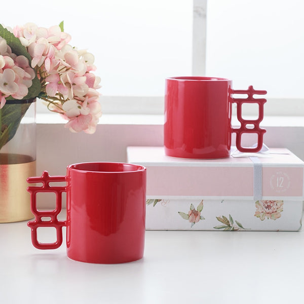 Double Happiness Ceramic Cups for Chinese Weddding - Chinese Wedding