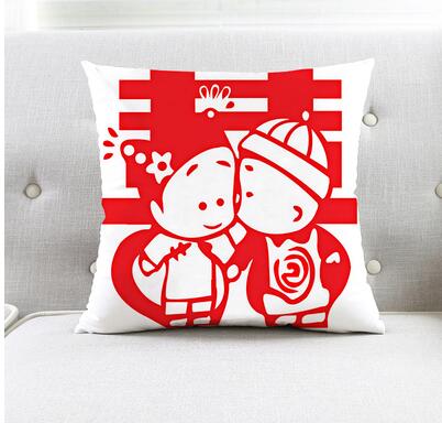 Double Happiness Cushion for Chinese Wedding - Chinese Wedding