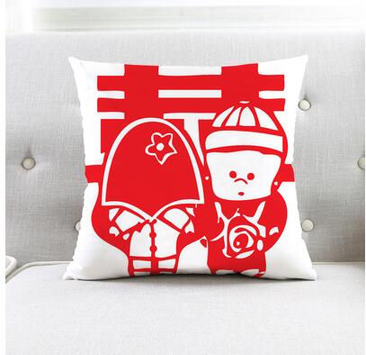 Double Happiness Cushion for Chinese Wedding - Chinese Wedding