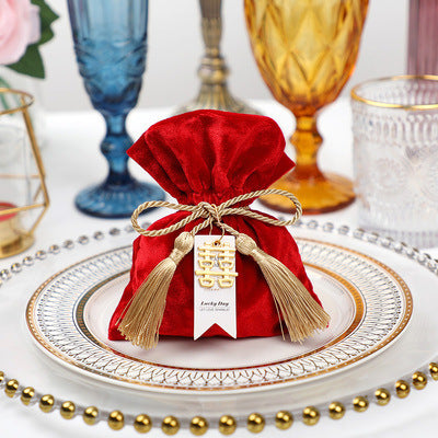 Luxury Wedding Velvet Candy Box for Chinese Wedding