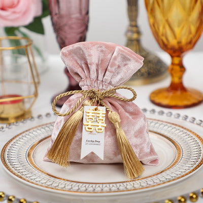 Luxury Wedding Velvet Candy Box for Chinese Wedding