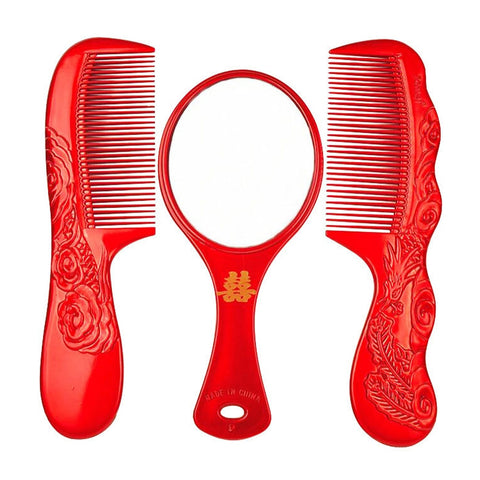 1 set of Traditional Wedding Comb Mirror for Chinese Wedding