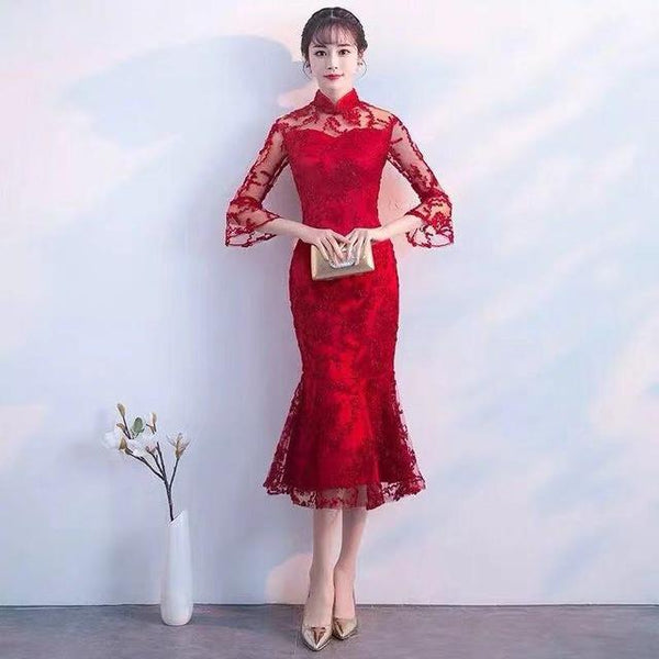 Qi Pao - HMW90358 - Chinese Wedding